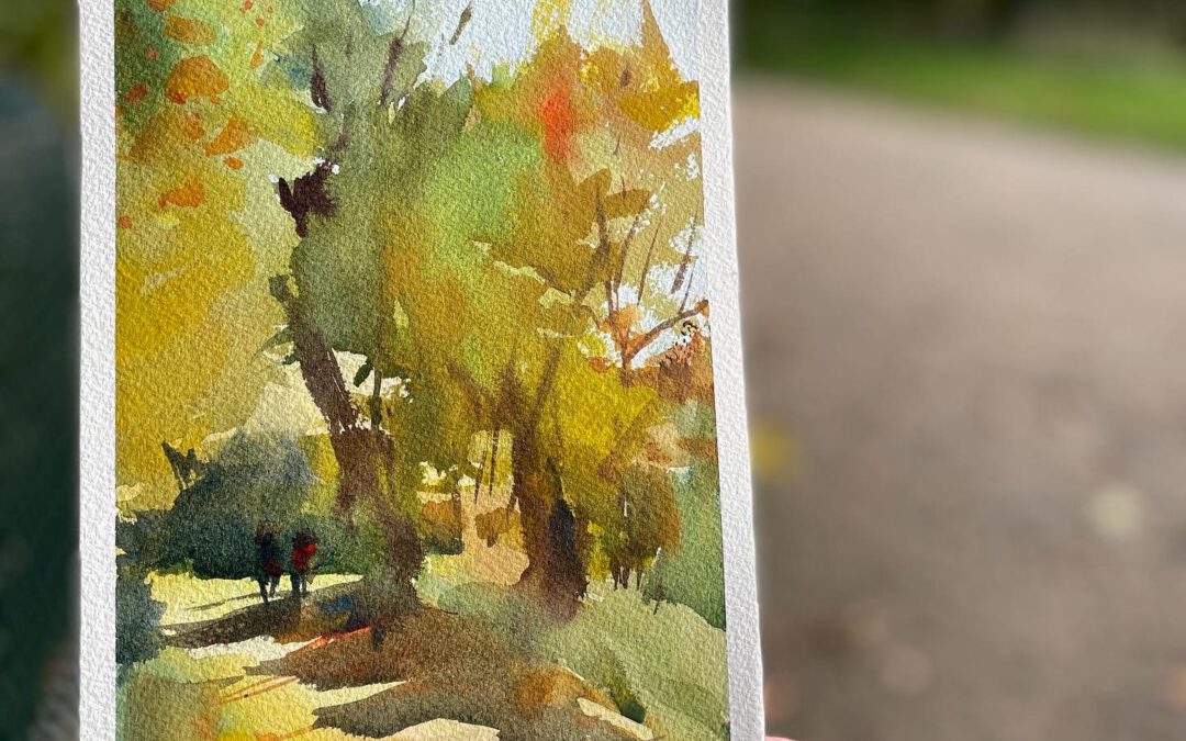 Autumn watercoloring