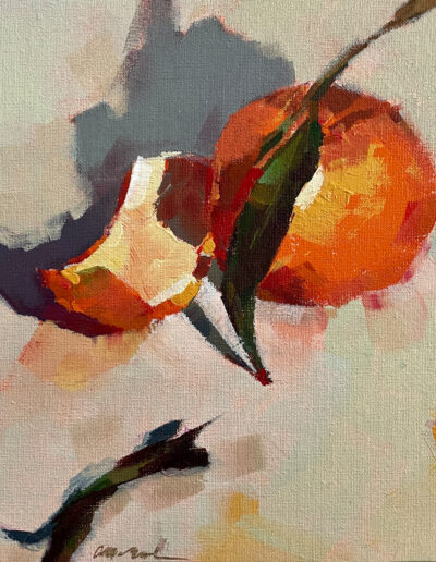 Acrylic painting of a clementine