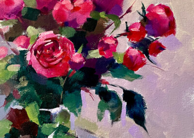Wild Roses Portfolio Painting