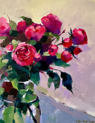 Wild Roses Portfolio Painting